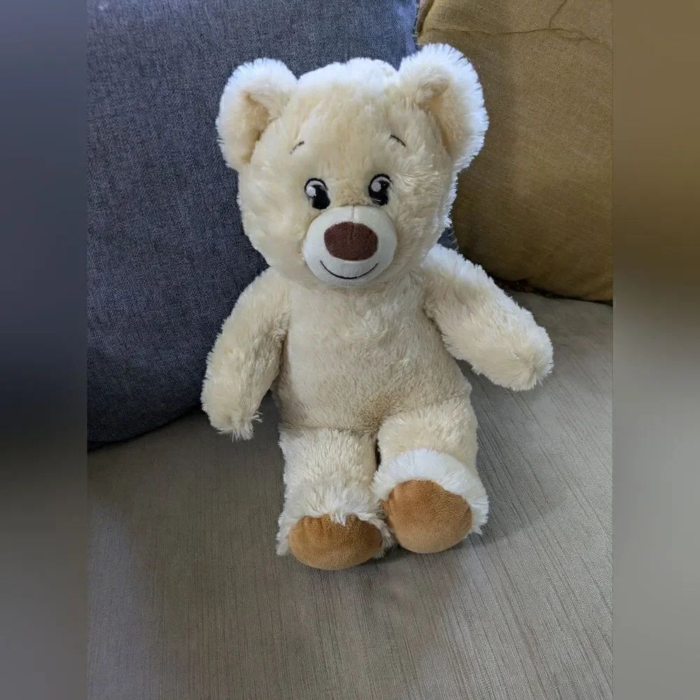 Build a bear créeme beige white teddy bear